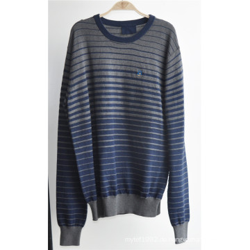 90% Cotton10% Kaschmir Rundhals gestreift Pullover Herren Pullover